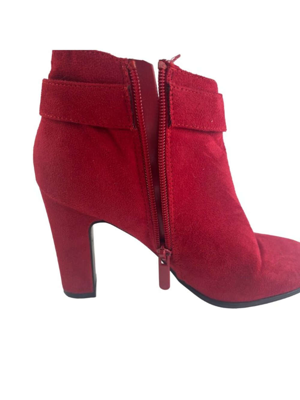 Impo Odessa Suede Ankle Booties Heels Size 6M Bow Detail Side Zipper - Picture 3 of 8
